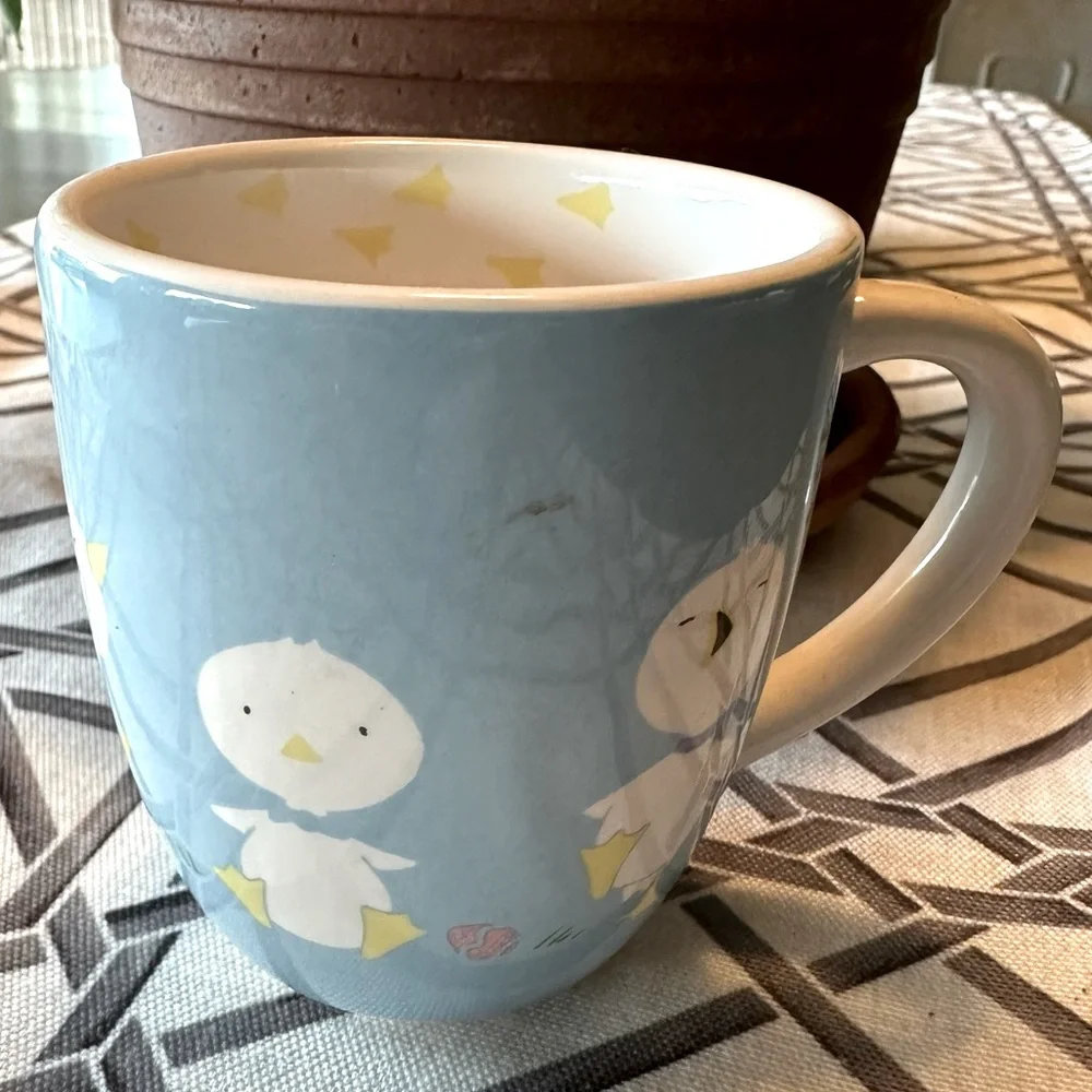 Sur La Table Blue Chick Mug